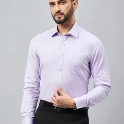 Louis Stitch Purple Cotton Regular Fit Shirt-image-73
