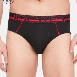 Jockey Men Pack of 2 Black Solid Basic Briefs-image-30