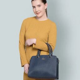 Lavie Ushycroc Navy Animal Effect Medium Dome Satchel-29
