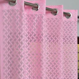 Galaxy Home Decor Pink Set of 2 Sheer Door Curtain-image-9