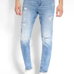 American Eagle Men Blue AirFlex+ Athletic Skinny Patched Jean-image-43