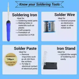 Hillgrove 12 in 1 Mobile Soldering & Desoldering Equipment Tool Machine Kit with Flux Paste & Wire, HG0096 image 2