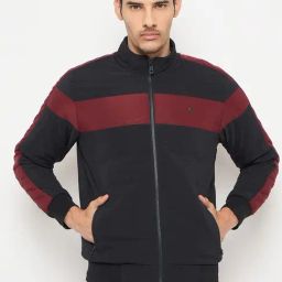 Duke Navy Smart Fit Colour Block Jacket-image-20