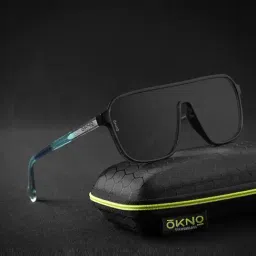 OKNO Airrage Black UV Protection Rectangular Unisex Sunglasses-picture-47