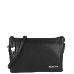 Metro Black Solid Medium Sling Handbag-39