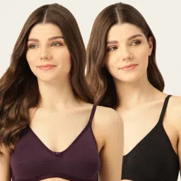 Lady Lyka Multicolor Non Wired Non Padded T-Shirt Bra (Pack Of 2)-image-72
