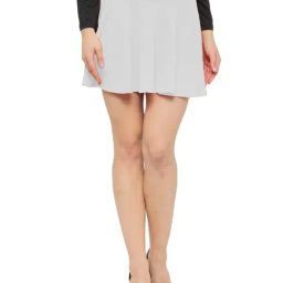 N-Gal White Above Knees Skirt-image-10