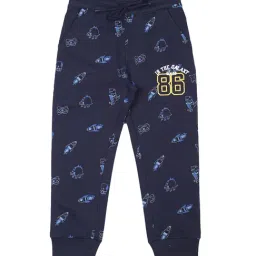 Plum Tree Kids Navy Printed Joggers-image-67