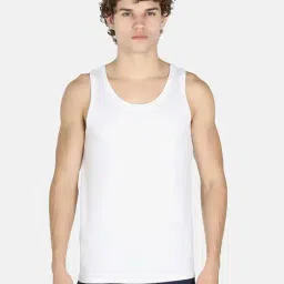Puma White Cotton Regular Fit Vests - Pack of 2-image-77