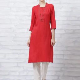 Rangriti Red Straight Kurta-picture-35
