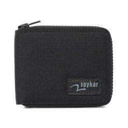 Spykar Black Leather Zip Around Wallet for Men-image-71