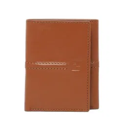 Spykar Tan Leather Tri-Fold Wallet for Men-picture-13