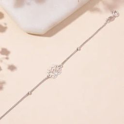 Zavya 92.5 Sterling Silver Blooming Serenity Flexible Fit Bracelet for Women-picture-24