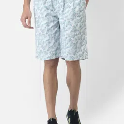 Crimsoune Club White Cotton Regular Fit Shorts-image-30