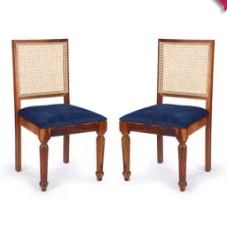 ExclusiveLane Finesse Brown Sheesham Wood Handcrafted Dining Chairs - Set of 2 Teak Finish-picture-21