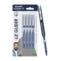 Schneider LX Glider 3 Blue & 1 Black Roller Ball Pen with 1 Refill (Pack of 4)-image-39
