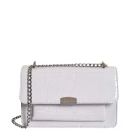 Lino Perros White Textured Medium Sling Handbag-image-48