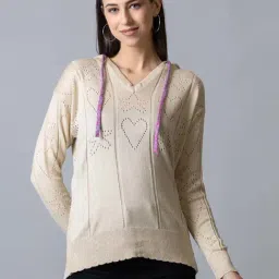 Club York Off-White Self Pattern Sweater-34