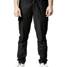 The Souled Store Black Regular Fit Lightly Washed Jogger Jeans-image-94