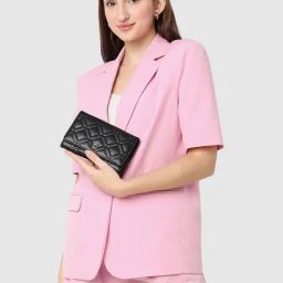 Caprese Berdine Black Faux Leather Quilted Wallet-picture-36