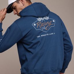 The Roadster Life Co. Typography Printed Hooded Relaxed Fit Sweatshirt-image-62