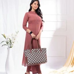 ZOUK Black Printed Mother's Tote Bag-56