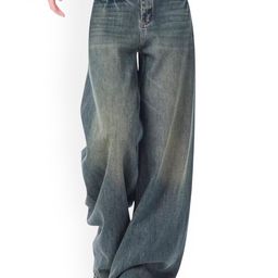 StyleCast Women Comfort Wide Leg High-Rise Light Fade Acid Wash Stretchable Jeans-image-77