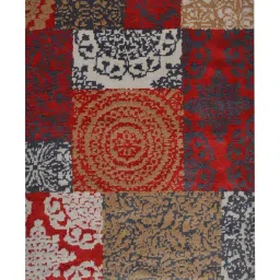 Presto Red & Grey Polyester Carpet image 2
