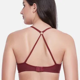 Clovia Maroon Non Wired Non Padded Full Coverage Bra image 2