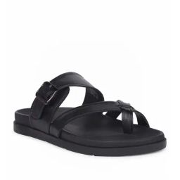 Bata Men's ERIK TR Black Toe Ring Sandals-picture-1