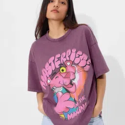 The Souled Store Pink Print T-Shirt-image-19