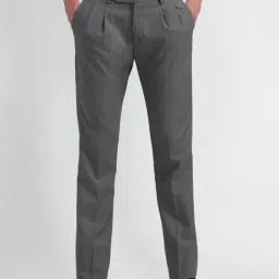 Arrow Grey Slim Fit Trousers-picture-40
