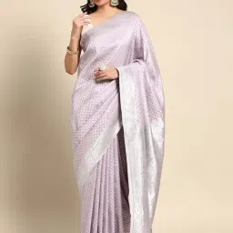 Mohey Purple Silk Woven Saree With Unstitched Blouse-image-93