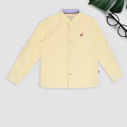 Pantaloons Junior Boys Lemonade Cotton Stripes Shirt-picture-6