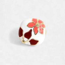SOHI The Amaryllis Gold-Plated Adjustable Statement Finger Ring image 2