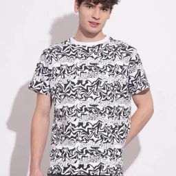 Being Human White Cotton Regular Fit Printed T-Shirt-image-65