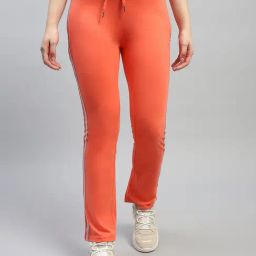 Monte Carlo Orange Cotton Regular Fit Trackpants-30