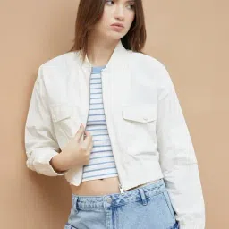 Ginger By Lifestyle White Regular Fit Jacket-image-81