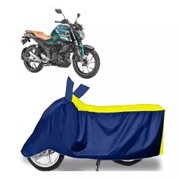 Auto Pearl Two Wheeler Cover for Yamaha FZ S FI New - Yellow, Blue-image-86