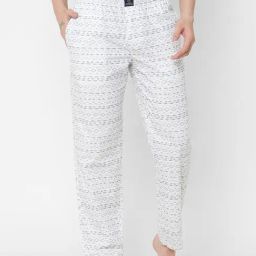 Urban Scottish White Regular Fit Printed Nightwear Pyjamas-image-85