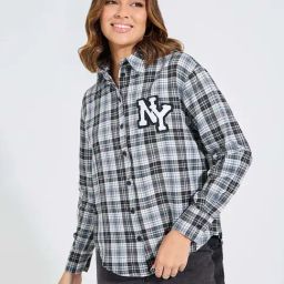 Styli Black Chequered Shirt-image-40