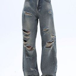 LULU & SKY Women Boyfriend Fit Highly Distressed Heavy Fade Jeans-picture-7
