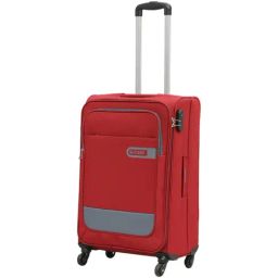 Citizen Wander Weave Red Color Block Soft Cabin Trolley Bag - 58 Cms-image-4