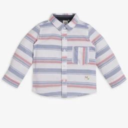 Ed-a-Mamma Infant Boys Multicolor Cotton Striped Shirt-picture-6