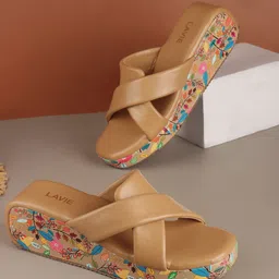 Lavie Colourblocked PU Platform Sandals-image-46