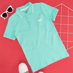 Pantaloons Junior Kids Green Cotton Polo T-Shirt-image-54