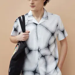 Forca By Lifestyle White Regular Fit Printed Shirts-image-7