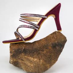 The White Pole Women's Maroon Casual Sandals-54
