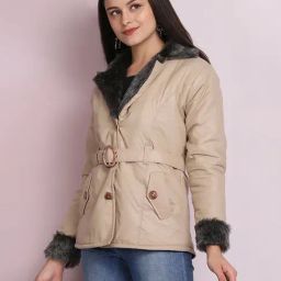 BUYNEWTREND Beige Regular Fit Jacket-image-78