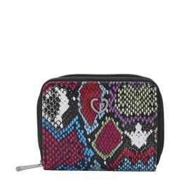Caprese Hilda Multicolor Faux Leather Animal Effect Zip Around Wallet-14